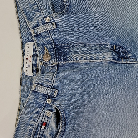 TOMMY HILFIGER JEANS ♡ Vintage Denim Faded 'n Distressed Blue Jeans 6|31 Regular - Picture 11 of 17